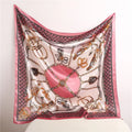 90*90CM Damen-Halstuch für den Kopf, Seidenkopftuch, Foulard aus Satin, Halstuch, Luxuriöser Seidenschal für die Handtasche, SJ02