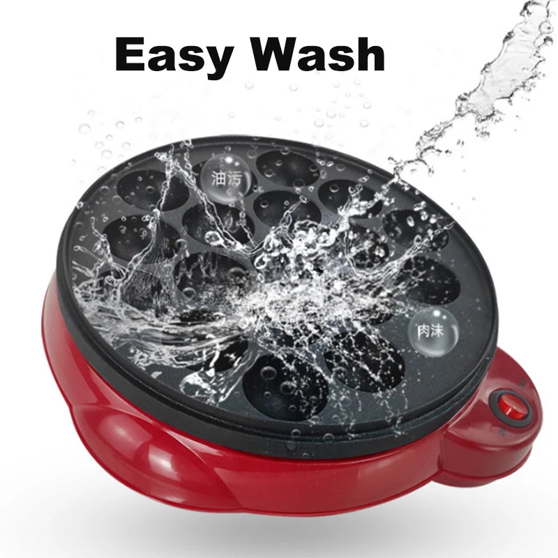 220V Chibi Maruko Baking Machine Household Electric Takoyaki Maker Octopus Balls Grill Pan Professional Cooking Tools