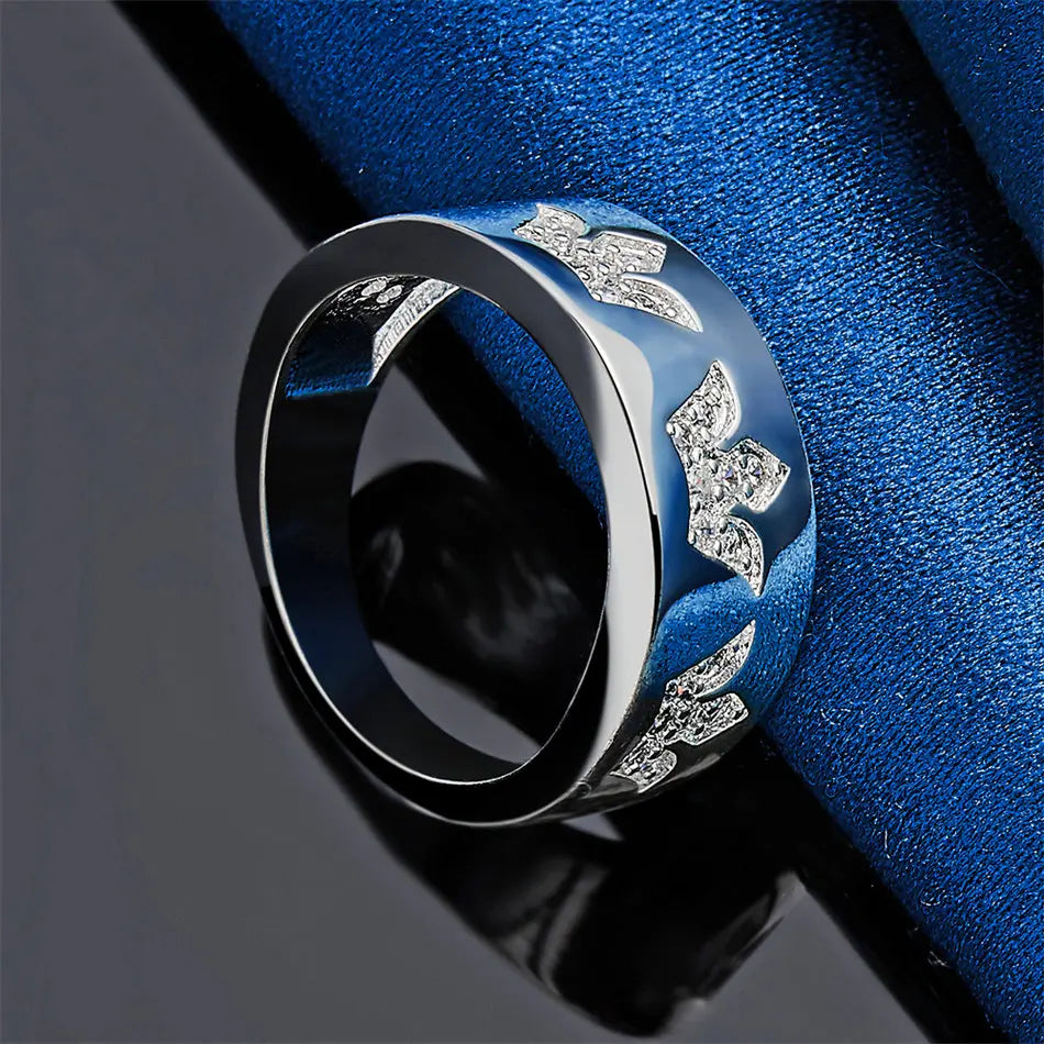 1 Stück 925er Sterlingsilber 7-10 Luxus-Kronen-Zirkonring, modisches Damen-Geschenkaccessoire Schmuck