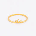 COOLTIME Lotusringe für Damen Edelstahl Paarring Hochzeitsverlobungsgeschenke Minimalistische Ringe Trendschmuck