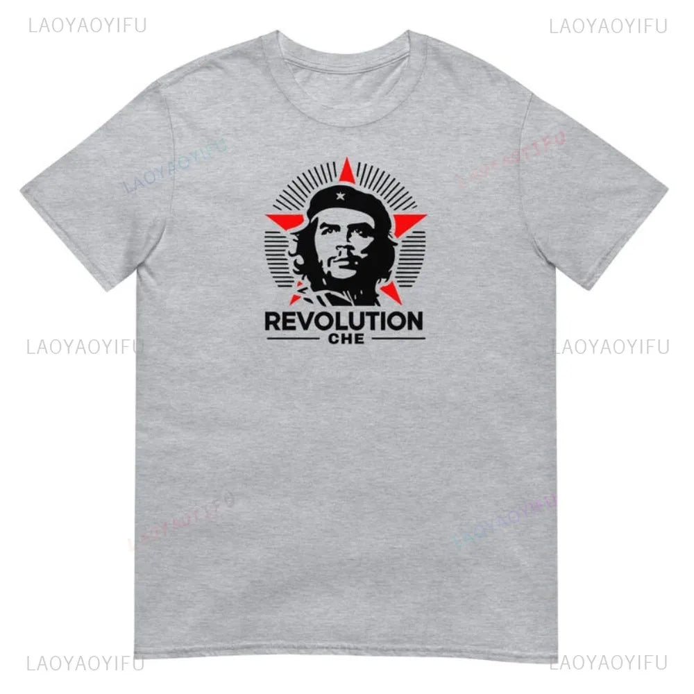 Che Guevara Revolution Graphic Printed Art T-Shirt Minimalist Iconic Political Soviet CCCP Unisex T-Shirt Casual Fashion Tees