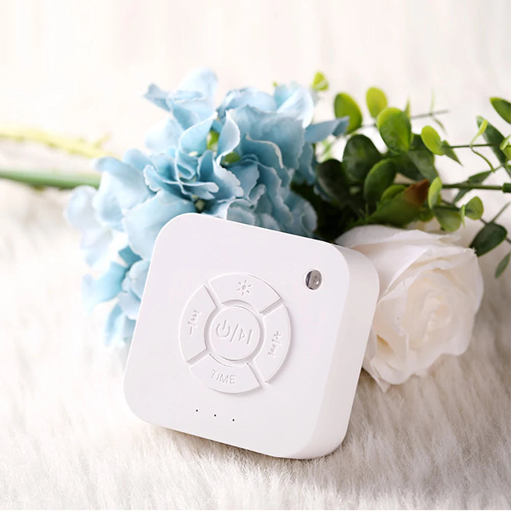 Mini White Noise Sound Machine Sleep Soother With 9 Soothing Sounds Breathing Light Timer Type-C Charging For Baby Adult Travel