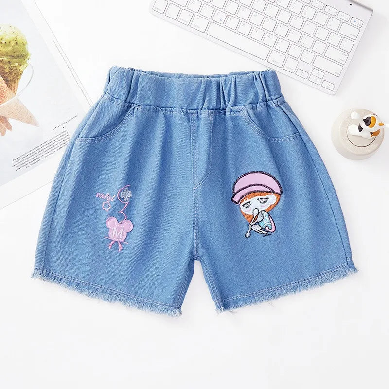 Girls Denim Shorts Teenagers Summer Lace Short Pants Kids Beach Clothes Children's Shorts For Teenage Girls