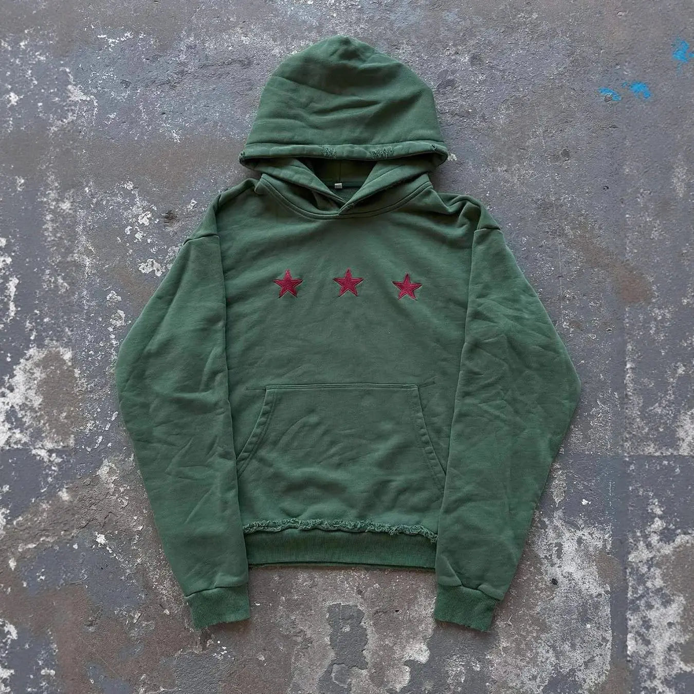 American style new loose-fitting 2025 design fashionable and casual fleece-lined, printed hoodie with featuring printed hood