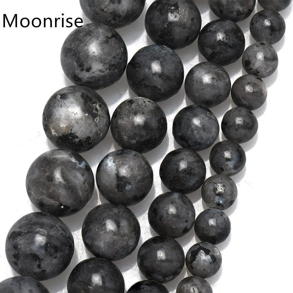 Natural Labradorite Round stones Beads for DIY Jewelry Making 15"