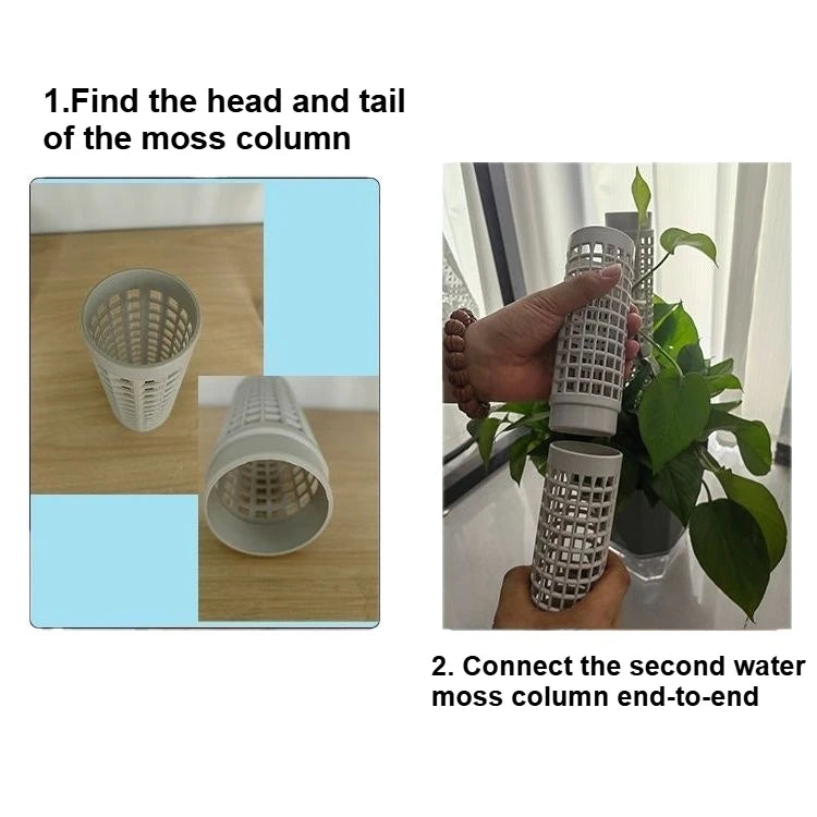 6pcs White Modular Vertical Plant Columns - Interlocking Panels for /Outdoor Climbing Vines, Herbs, Ivy,Clematis - Easy Assembly