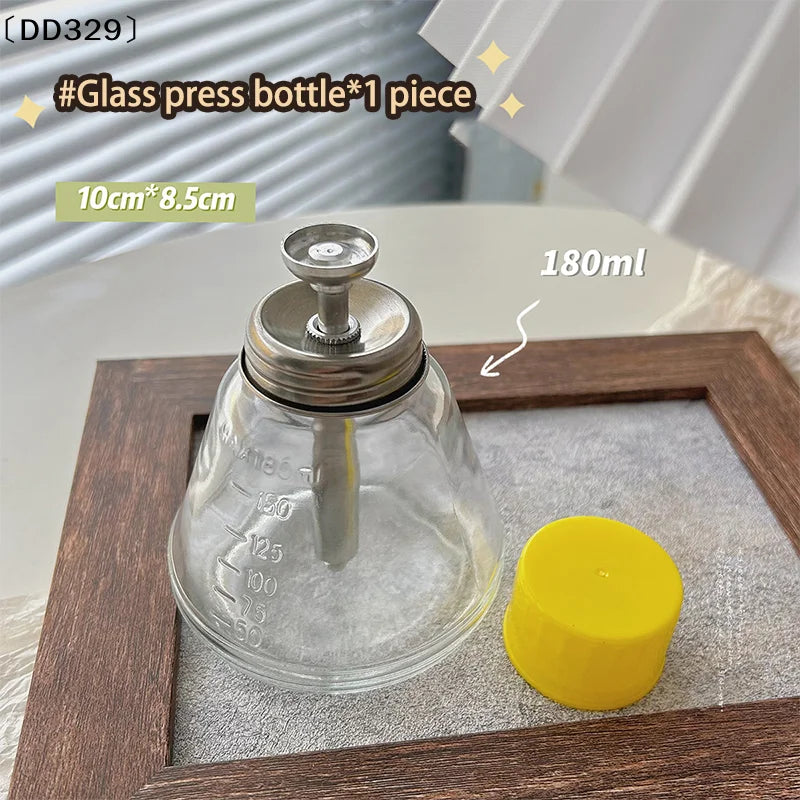 180ML Glass Nail Art Pump Dispenser Cleaner Bottle Liquid Alcohol Bottle Phone Screen Repair Remover Cleaner Bottle 〔DD329〕