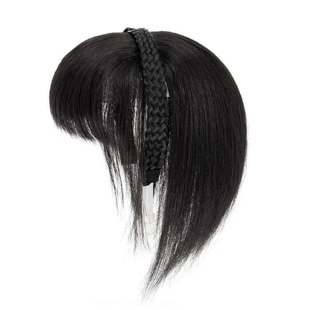 Women Girls Fake Hair Headband Fringe Wig Bangs Hairband Hair Extension Clips In Hair Extension Hair Accessories Hairpiece Clips