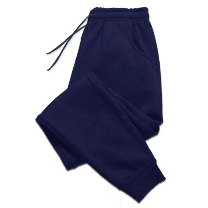 Men's Sweatpants Spring Autumn Fleece Pants Sport Gym Long Pants Casual Drawstring Pockets Trousers Oversize Sweatpants For Men