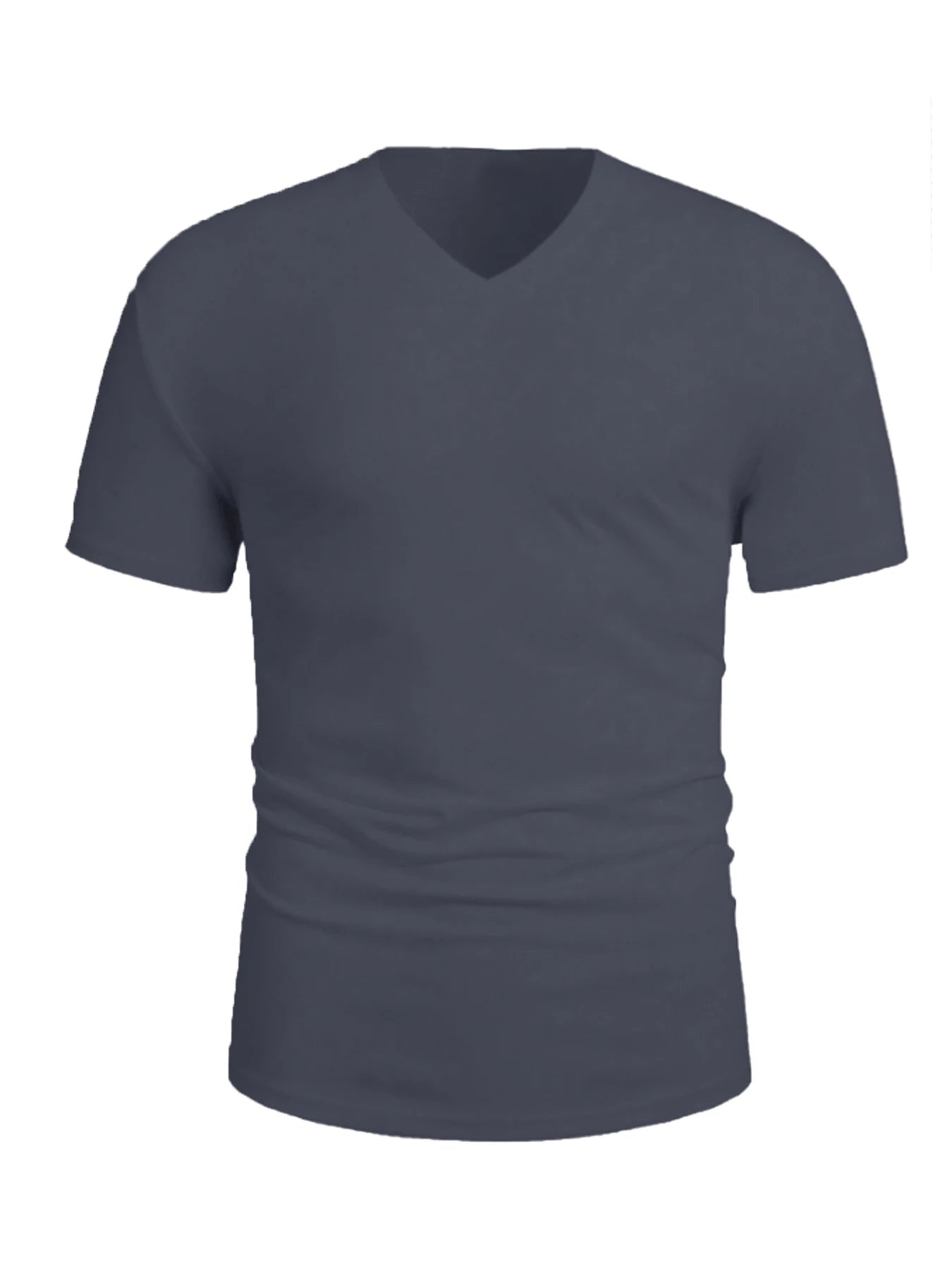 2025 Summer V Collar Mens T Shirt Solid Color Short Sleeved T-Shirt For Male Tops Tees Polyester Men Tights Slim Man Gym Tshirt