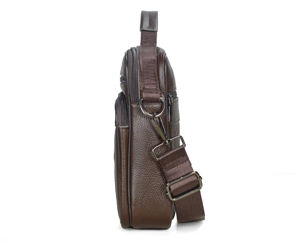 New Arrival Men Shoulder Bag Men's Genuine Leather Messenger Bag Boy Coffee Middle Size Handbags Tote Natural Skin Men Briefcase