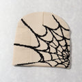 1Pc Y2K Knitted Hat Spider Web Jacquard Hat Four Seasons Warm Hat Skullies Hat For Men Women Outdoor Sports Fashion Hat
