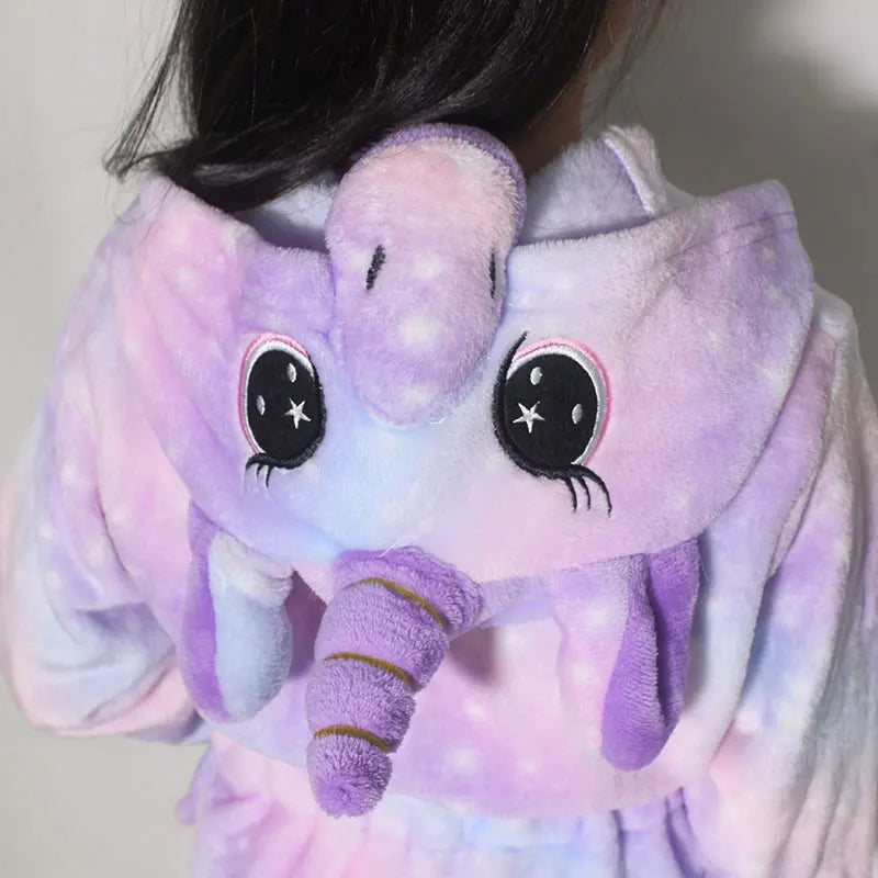 Pink Princess Bath Robe for Girls 3 4 5 6 7 8 9 10 11 12 Years Unicorn Kids Bath Towel Robe Kigurumi Winter Baby Girls Bathrobe