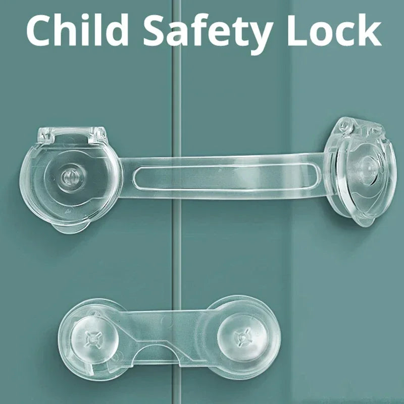 6PCS Baby Cabinet Locks Strap Drawer Lock Child Anti Opening Refrigerator Lock Home Baby Anti Pinch Safety Protection Buckle