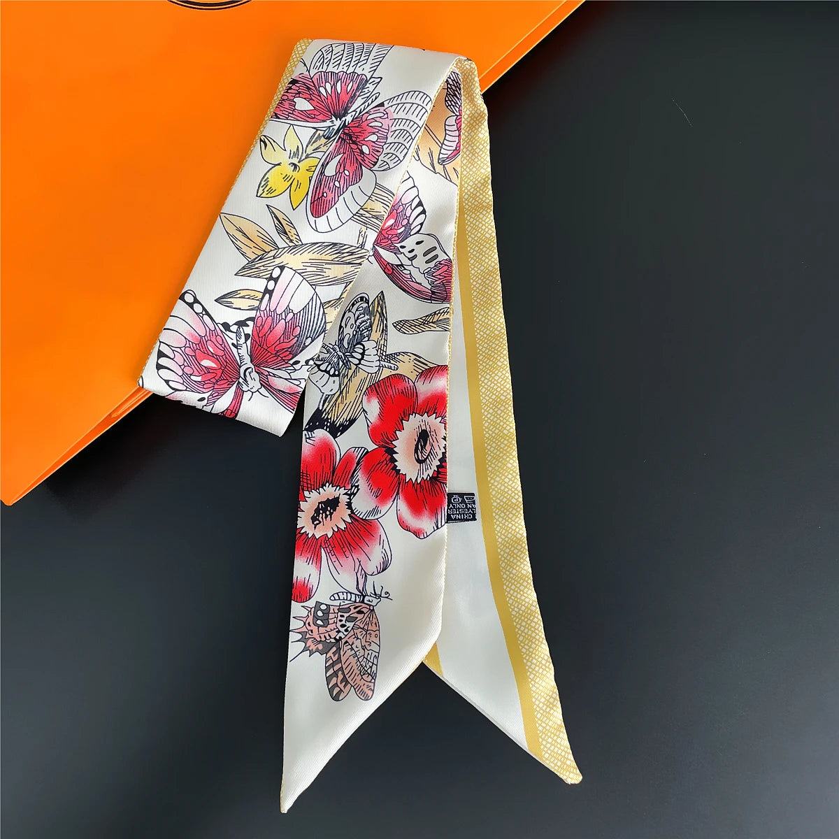 2024 New Design Pansy Tarot Scarf Women Luxury Brand Scarf Skinny Bag Silk Scarves Foulard Hair Neckerchief Headband For Ladies