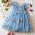 Summer New Cute Butterfly Chiffon Baby Girl Dress, Princess Style Children'S Clothing (9 Months -4 Years Old)