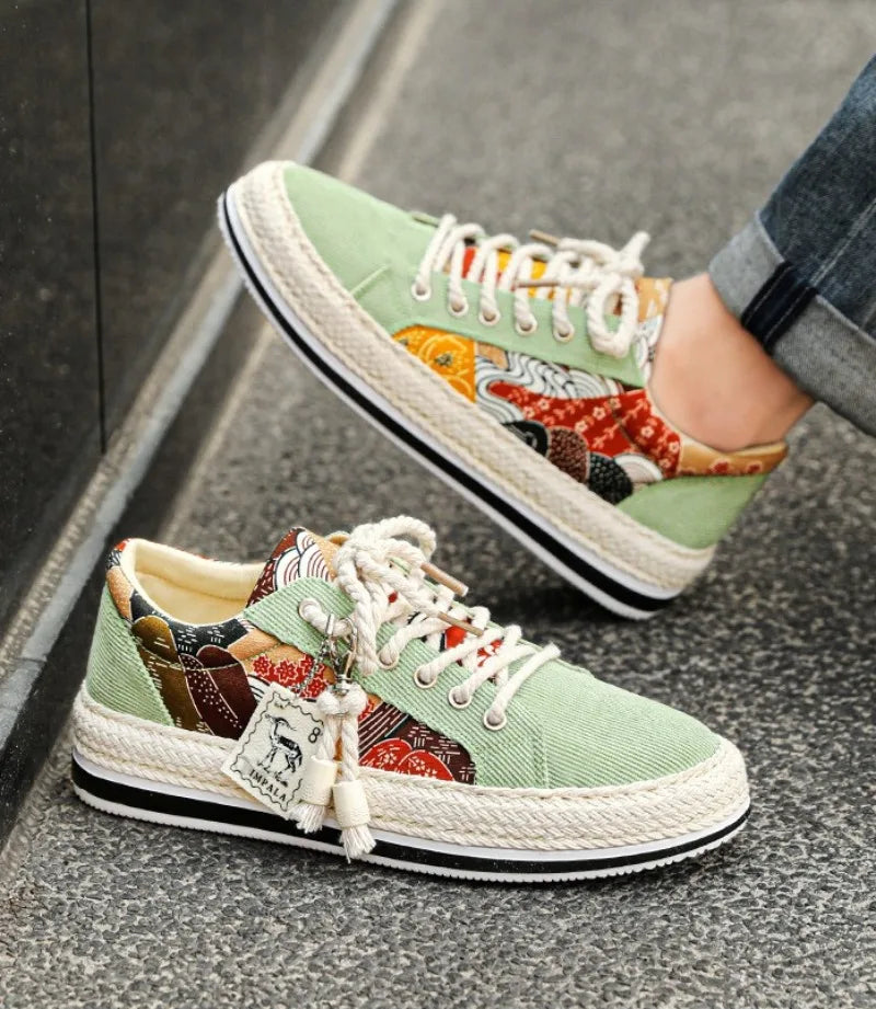 Trend Low-Top Canvas Shoes Mens Summer Fashion Trend Platform Sneakers Comfortable Breathable Casual Shoes Zapatos para hombres