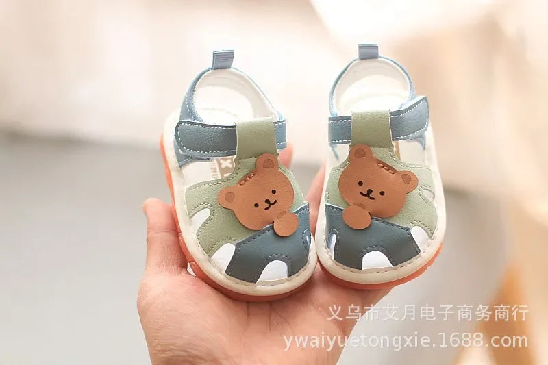 Summer Boy Girl Baby Sandals Kid Barking Shoes Children Sound Will Ring Soft Bottom Walking Shoes Kids Whistling Toddler Sandals