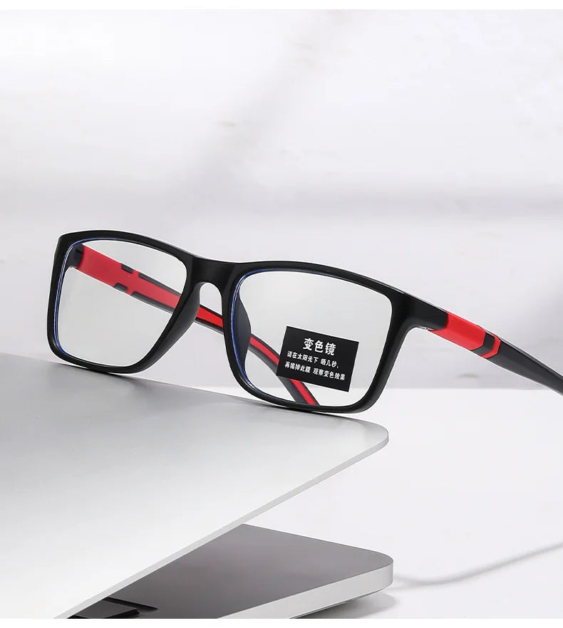 Fashion Photochromic Reading Glasses for Men Presbyopia Hyperopia Sports Glasses Anti Blue Light Glasses +100 +150 +200 +250