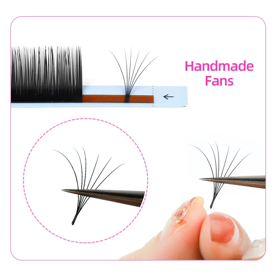 Lashrujade Eyelashes Extension Matte Black Soft Natura Mink Faux Individual Russian Volume Lash Regular Classic Lashes Extension