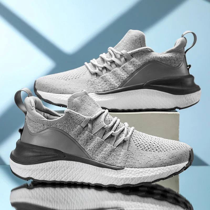 NEU Mijia Sportschuhe 4 Leichte, belüftete elastische Freizeitschuhe aus Strick Atmungsaktive rutschfeste Sneaker Laufschuhe Trainer-Sneaker