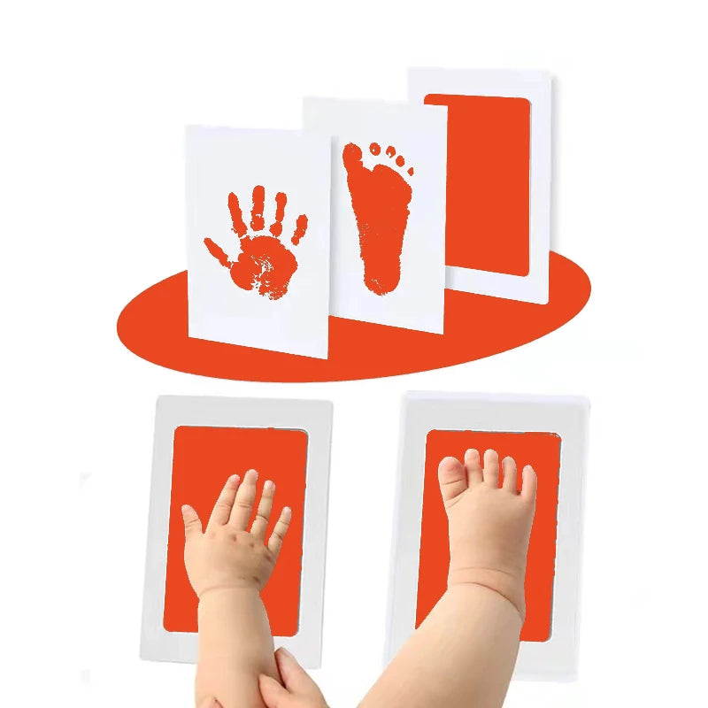 DIY-Set für Baby-Hand- und Fußabdrücke, Stempelkissen, Fotorahmen, Handabdruck für Kleinkinder, Souvenir-Accessoires, sicheres, sauberes Babyparty-Geschenk