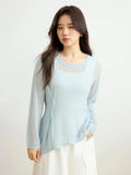 DUSHU Plus Size 2025 Spring Summer New Hollow Sunscreen Knit Cardigan For Women Thin All-match Cardigan Chic Top 25DS81287