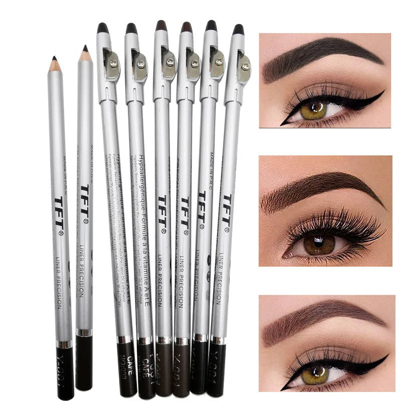 1/3pc Eye Brow Pencil Waterproof Professional Eye Makeup Pen Tip Easy Color Natural Black Brown Cosmetic Eyebrow With Sharpener
