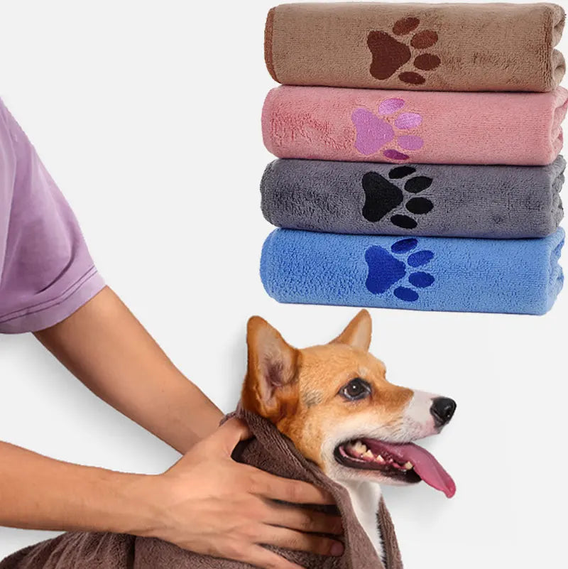 Dog Towel Drying Dog Cat Pet Towel,Quick-drying Dog Claw Bath Towel Absorbent Pet Bath & Paw Cleaning Cloths for Medium Breeds
