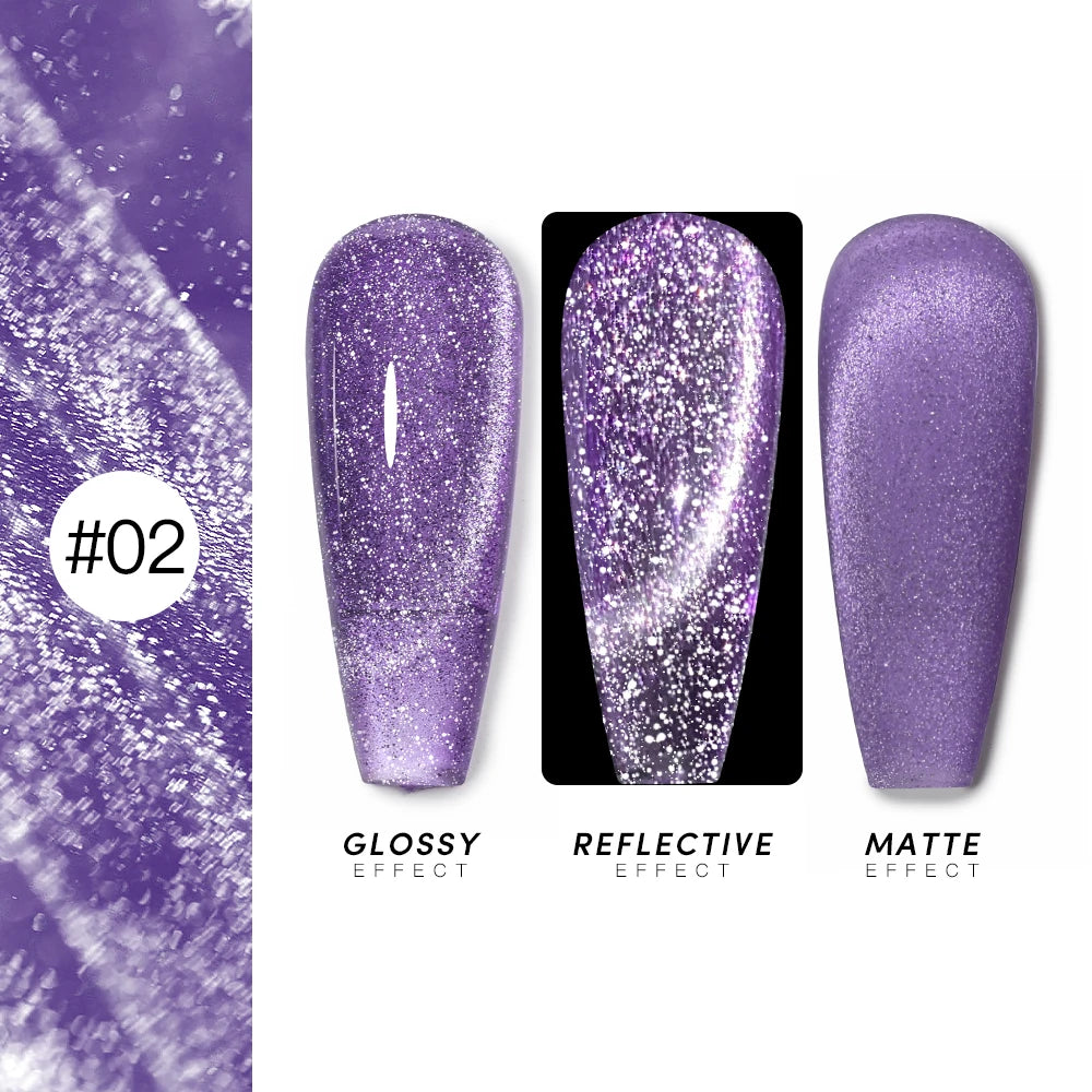 AS 15ml Cat Magnetic Gel Nail Polish Cat Eye Glitter Effect Semi Permanent 36 Colors  Soak Off UV Gel Varnish Manicure Nail Art