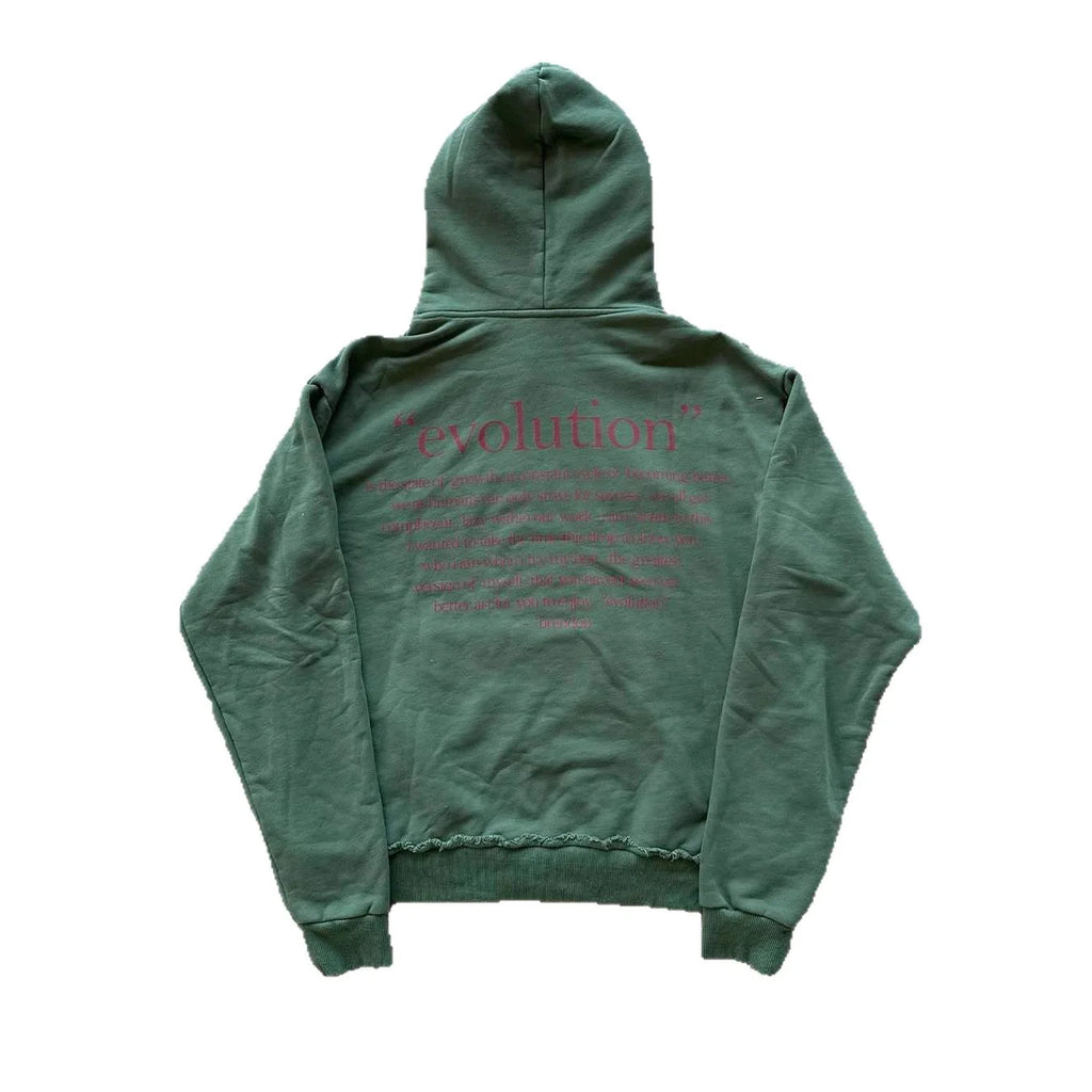 American style new loose-fitting 2025 design fashionable and casual fleece-lined, printed hoodie with featuring printed hood