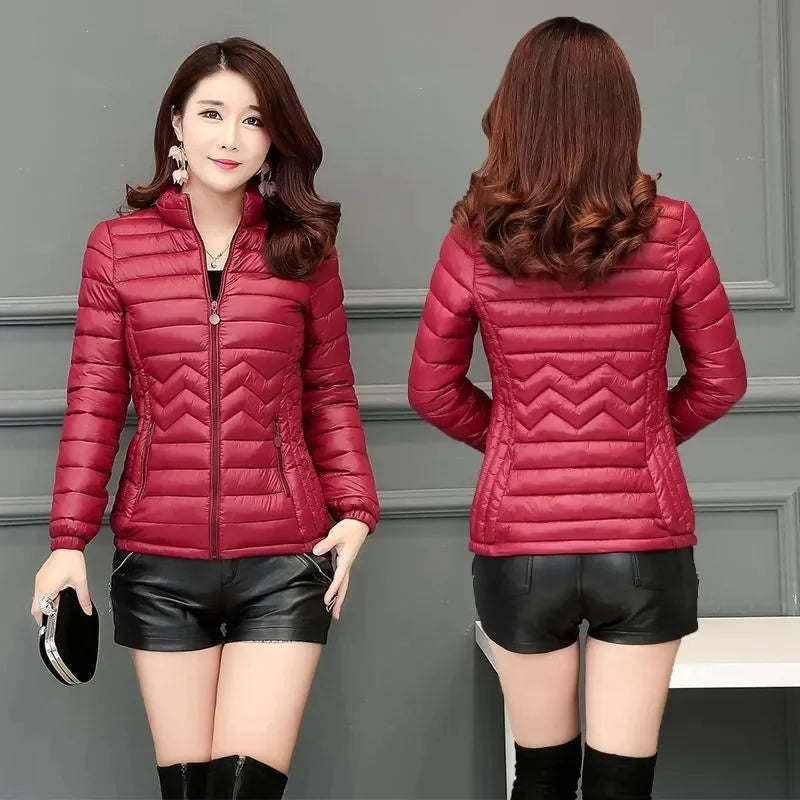 Women Parkas Winter Jacket Down Cotton Jacket Warm Korean Casual Lightweight Solid Color Parka 2026 New Female Snow Coat Outwear