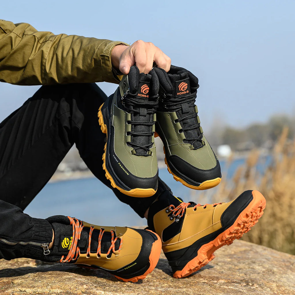 Waterproof Men Boots Safety Shoes Puncture-Proof work Boots Safety Steel Toe Shoes Indestructible Construction Protective Boots