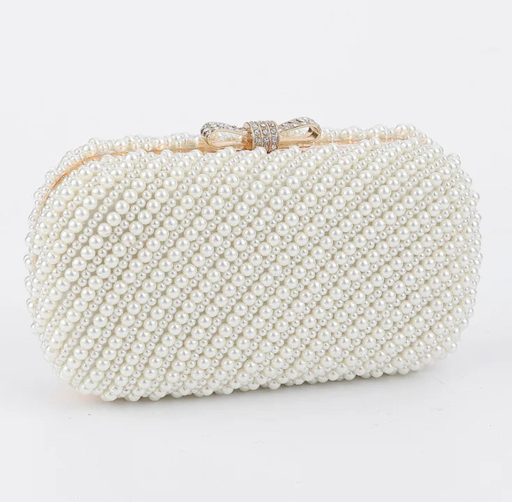 Pearl Clutch Bags Women Purse Ladies white Hand Bags Evening Bags for Party Wedding black Shoulder Bag Bolsa Feminina