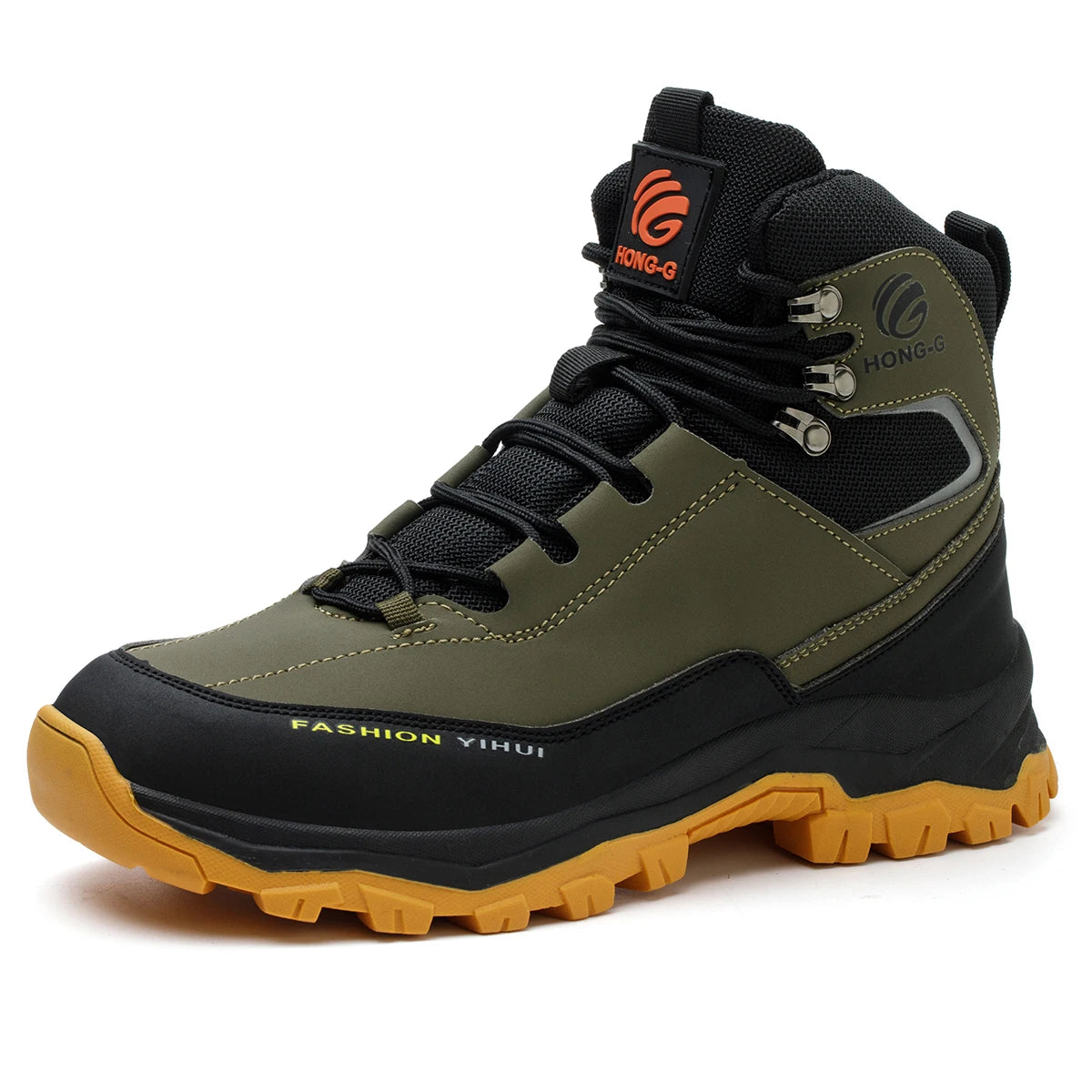 Wasserdichte Herrenstiefel Sicherheitsschuhe Durchtrittsichere Arbeitsstiefel Sicherheitsstiefel mit Stahlkappe Unzerstörbare Bauschutzstiefel
