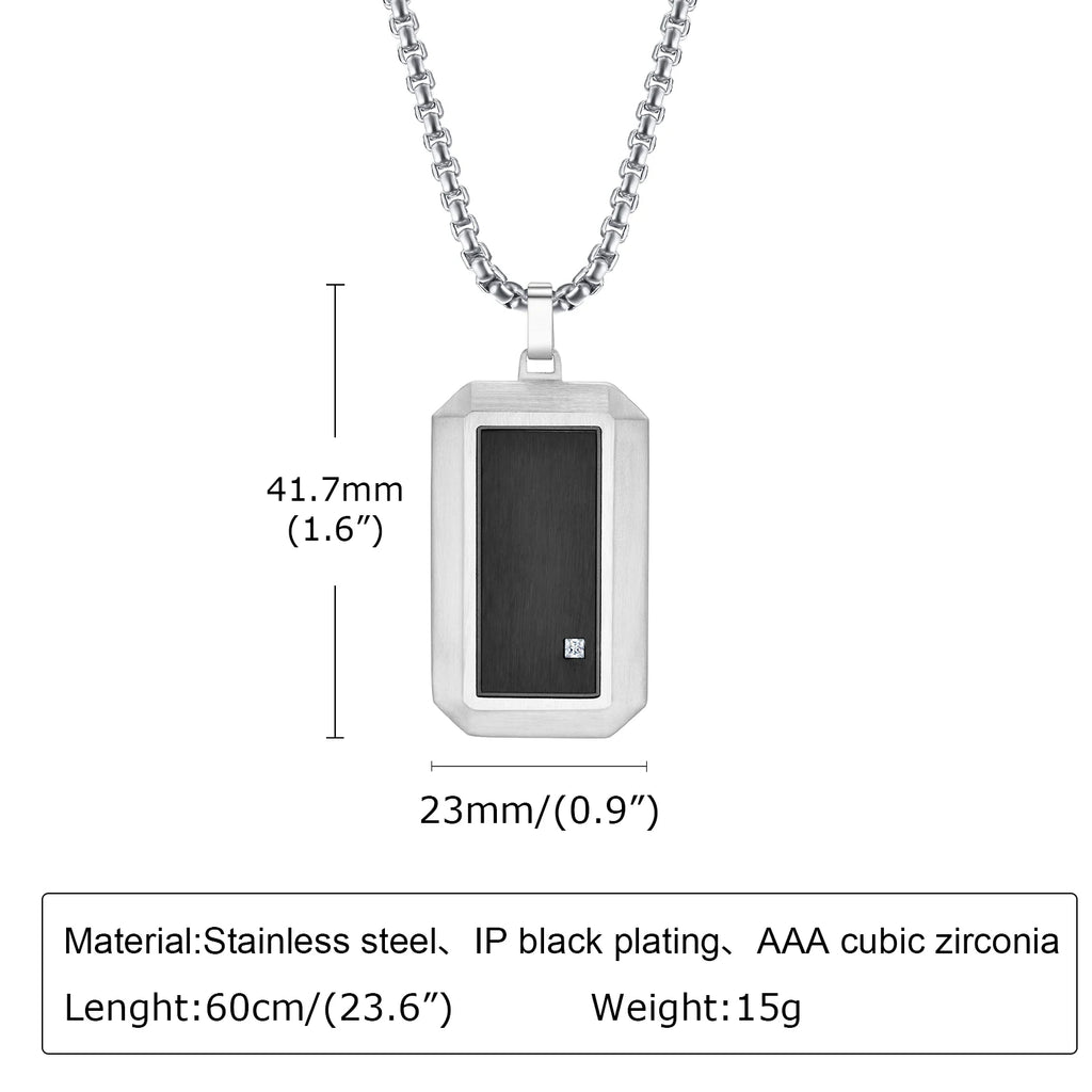 Man Necklace Pendant Dog Tag For Dad Father Papa Husband Stainless Steel Jewelry Boyfriend Father Valentine Day Birthday Gift