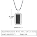 Man Necklace Pendant Dog Tag For Dad Father Papa Husband Stainless Steel Jewelry Boyfriend Father Valentine Day Birthday Gift
