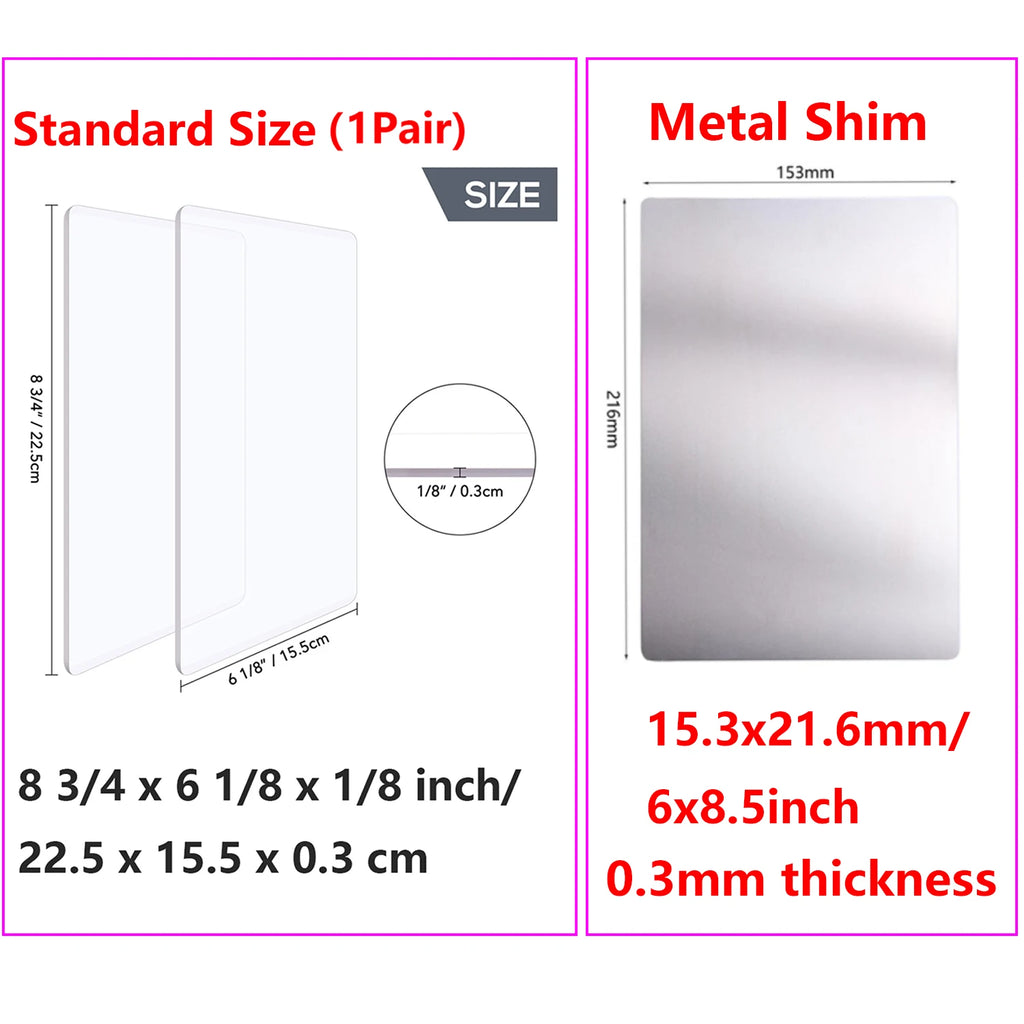 2pcs-4pcs 3mm Standard Cutting Pads for Die Cutting Machine Polycarbonate Plastic Original Cutting Replacement Plate 22.5x15.5cm