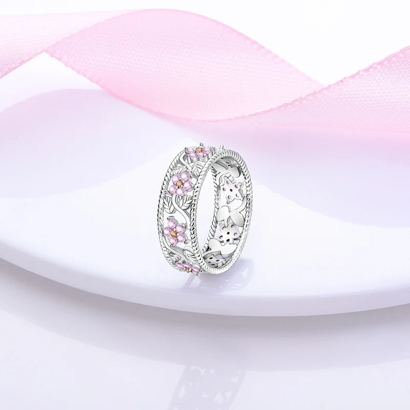 925 Sterling Silver Ring Shiny Sun Star Moon Lines Colorful Eternal Love Rings Wedding Jewelry Gift For Woman