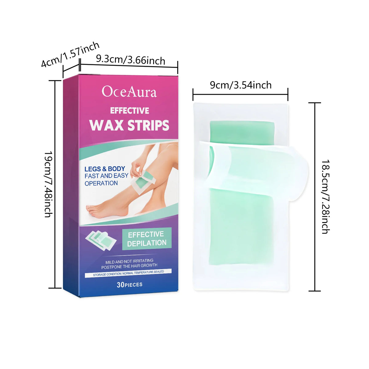 4 Fragrance Depilatory Wax Strips Professional Painless Fast Hair Removal Wax Strips For Facial Body Leg Lip Hair Removal