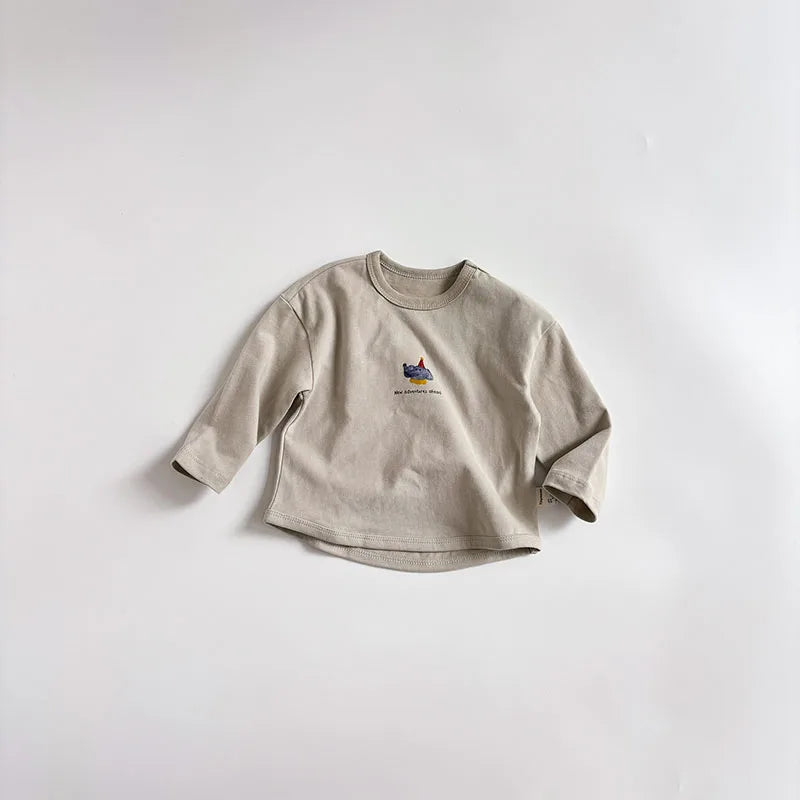 MILANCEL Neue Frühling Kinder Dünne Stil T-shirt 1-5T Kinder Cartoon Tier Unterhemden Mädchen Oberteile