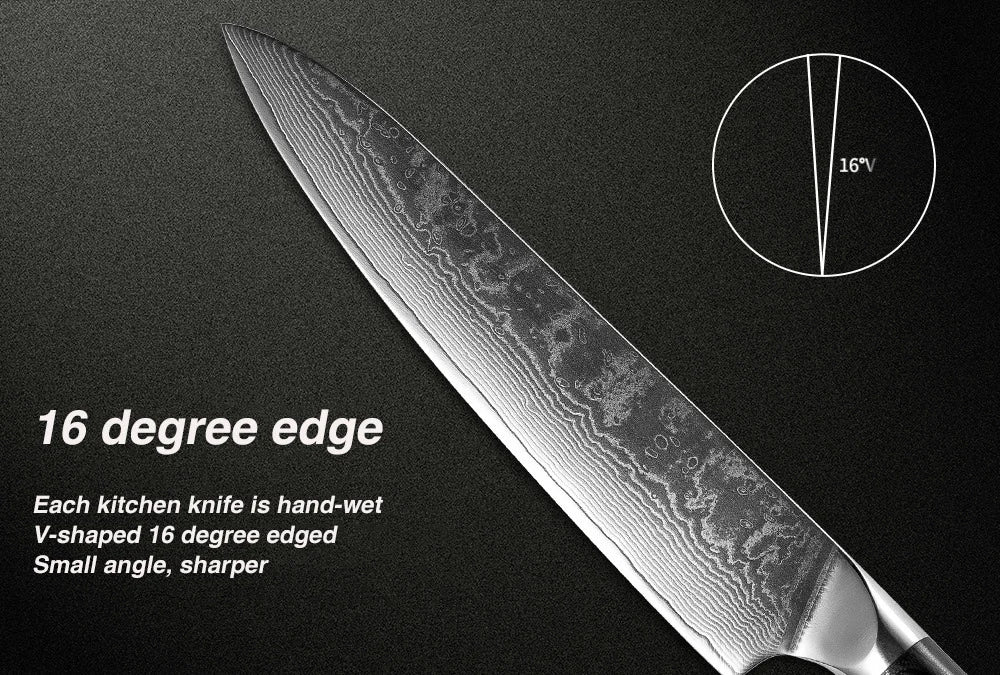XITUO Professional Damascus steel kitchen knife 67-layer high carbon stainless steel ultra-sharp multi-functional cooking knife