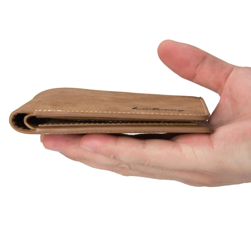 New Men Wallet Leather Business Foldable Wallet Luxury Slim  Hipster Cowhide Credit Card/ID Holders Inserts Coin Purses