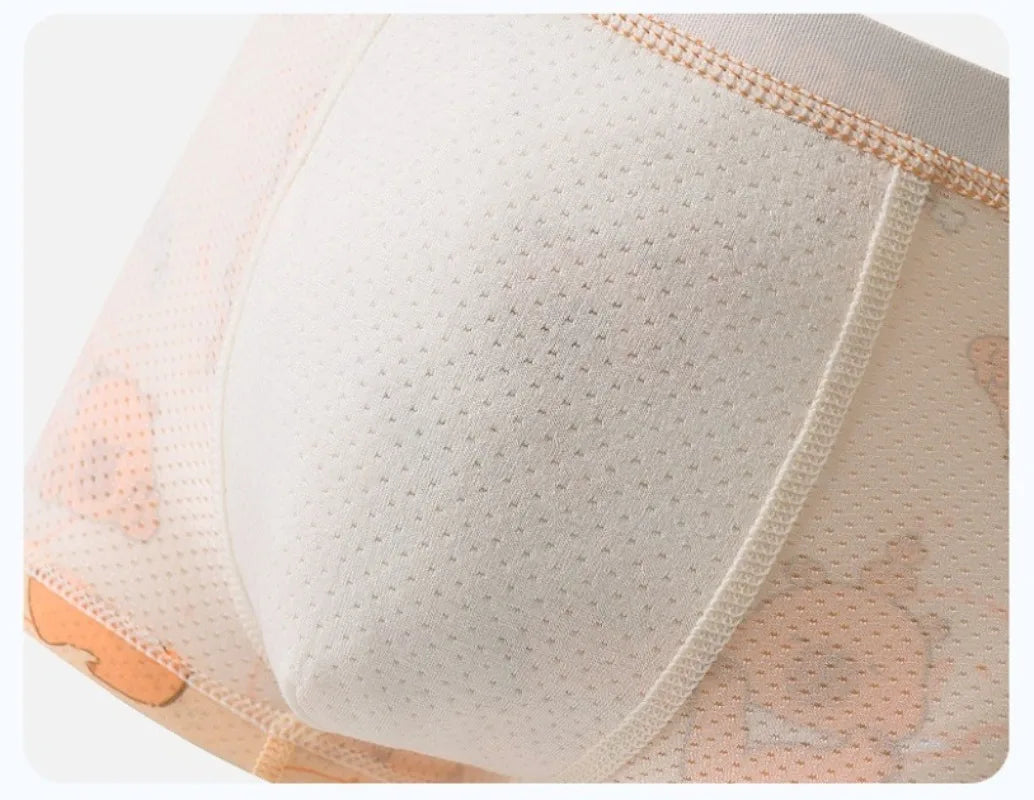 4PCS Summer Kid Mesh Breathable Panties for Boy Soft Comfort Antibacterial Knickers 3+y Young Child Cute Cartoon Print Underwear