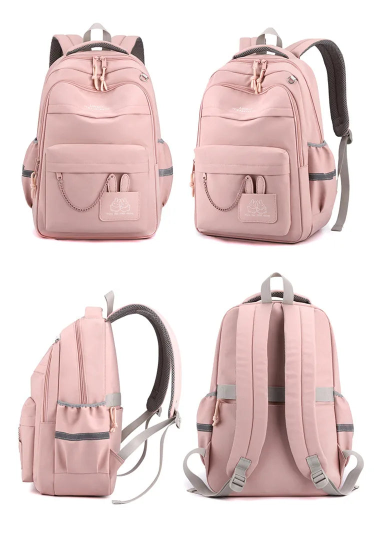 kids school bag cute pink school backpack for girls children kawaii bookbag primary middle students gift large capacity backpack