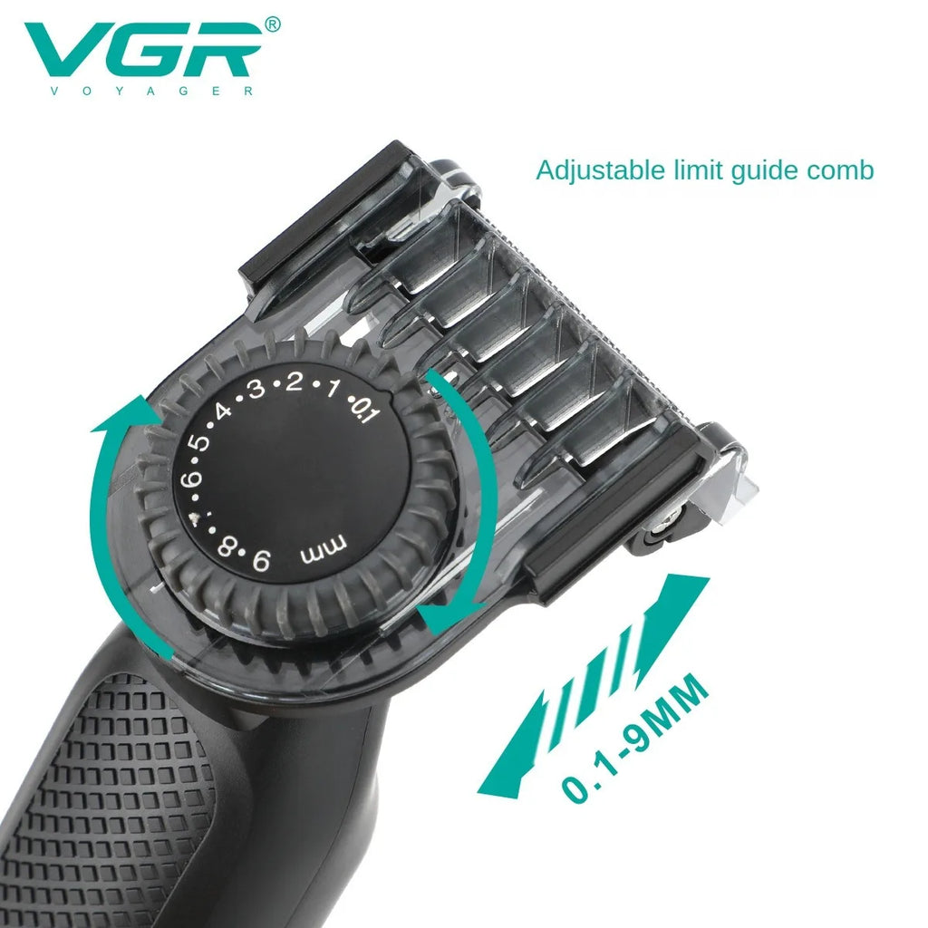 VGR Shaver Professional Shaving Machine Waterproof Beard Shaver Electric Razor LED Hair Trimmer Portable Shaver for Men V-360