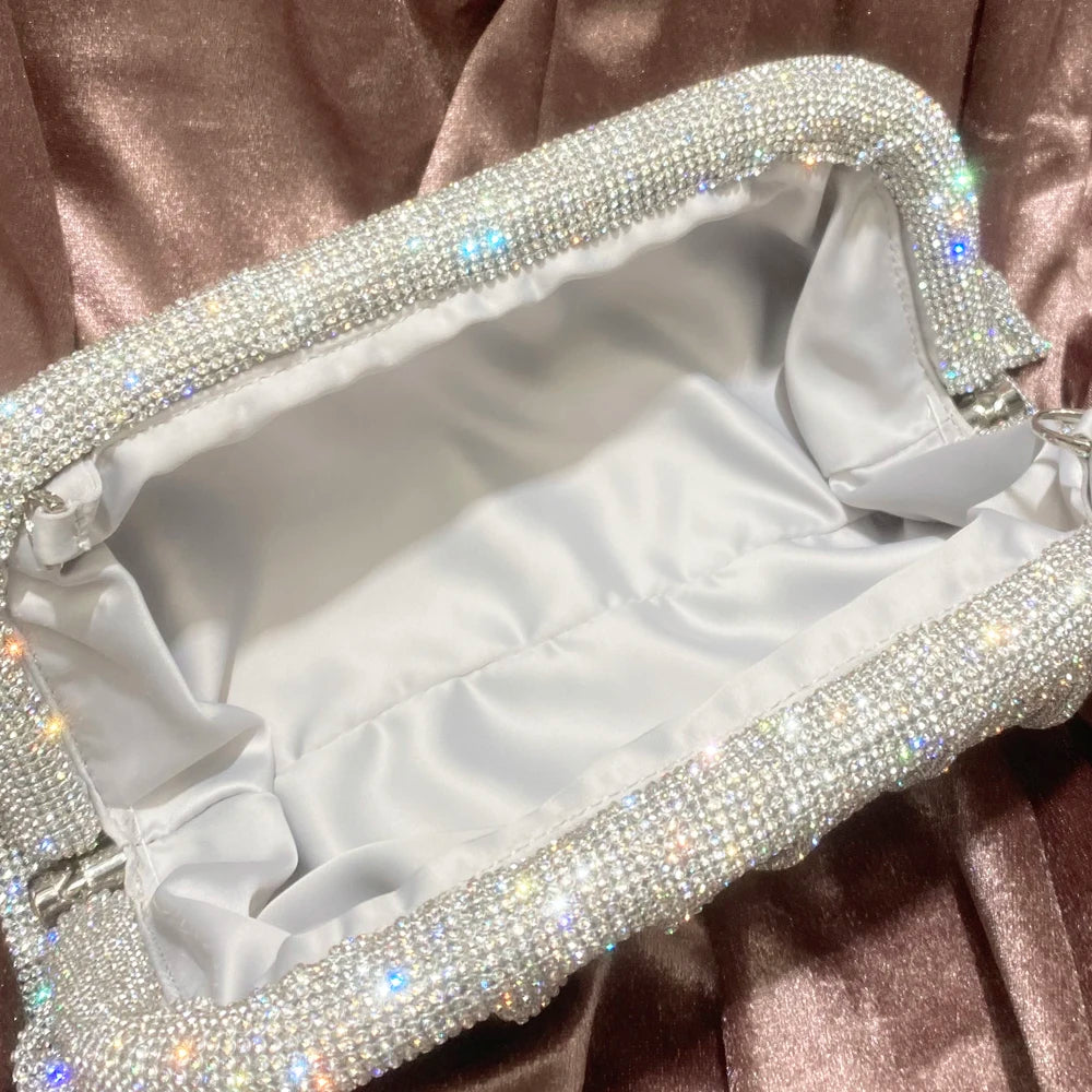 Glänzende Strasssteine, handgefertigte Abend-Clutch-Taschen, neue Faltbörsen und Handtaschen, Luxus-Designer-Hochzeitsfeier, hohe Qualität