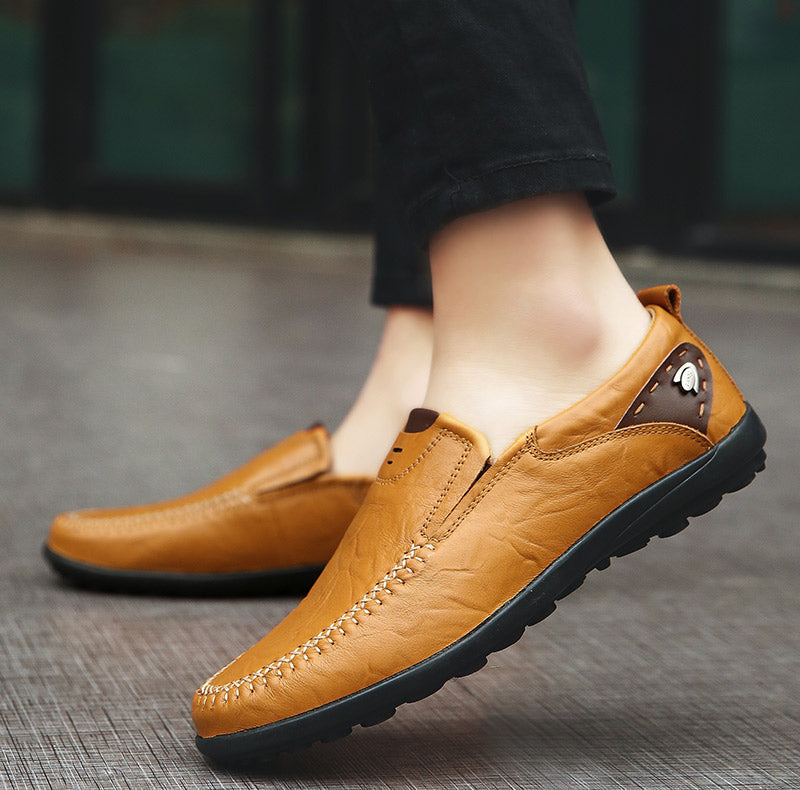 Herrenschuhe Casual Luxus-Marke Echtes Leder Italienische Herren Loafers Mokassins Slipper Herren Mokassins Schwarz Braun Übergröße 47