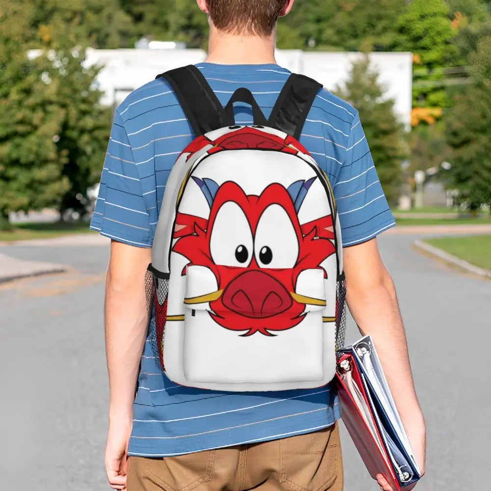 Mushu From Mulan (4) Backpacks Boys Girls Bookbag Fashion Students School Bags Laptop Rucksack Shoulder Bag Large Capacity