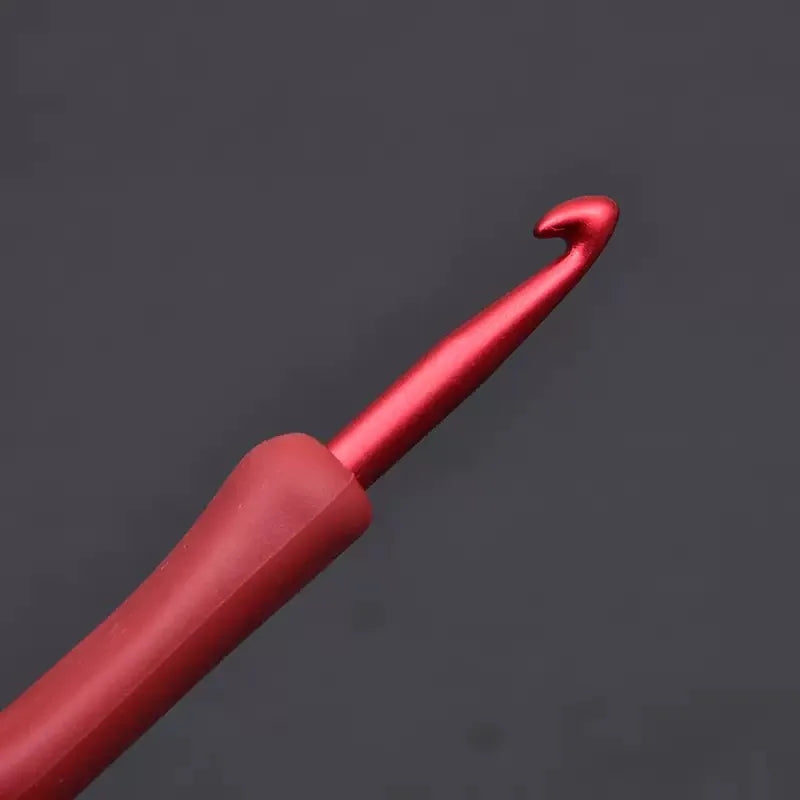 1 Set 9pcs Silicone Crochet Hooks Set Needle 2-10mm  Handle Frosted Aluminum Handmade DIY Hook Head Crochet Sweater Weaving